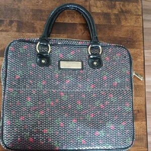 Elegant Black and Red Floral Women Bag